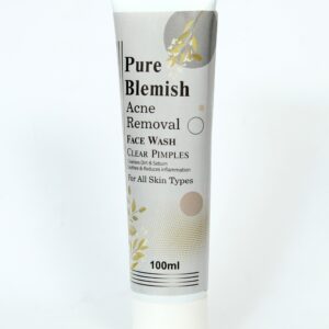 Bottle of anti-acne facewash with Aloe Vera and AC Net, designed for oily and acne-prone skin.