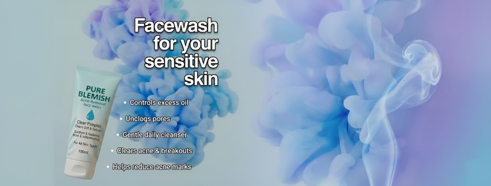 pure blemish facewash banner